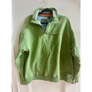 🐟 Orvis Signature Collection Olive Green Half-Zip Pullover | Size L